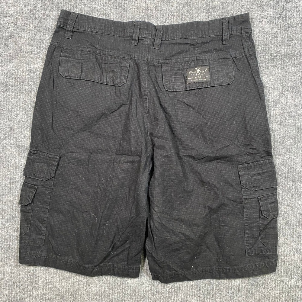 Marc Ecko Cut & Sew Mens Black Ripstop‎ Cargo Shorts Size 30 MK8S0088S4